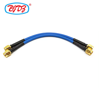 Prise mâle SMA d'approvisionnement d'usine à prise mâle SMA pour RG141 RG402 gaine bleue fil RF assemblage de câble d'extension de cavalier en queue de cochon RF