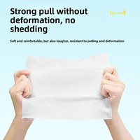 Lingettes jetables carrées épaissies pour le visage, en fibres végétales douces, pour bébés et salons de beauté