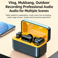 Mini microphone cravate sans fil à condensateur, suppression du bruit, directivité omnidirectionnelle, compatible avec les téléphones pour le streaming en direct et le vlogging