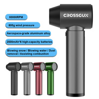 CROSSGUN G1 Souffleur d'air turbo sans fil industriel ultra-puissant 80000RPM 250mph Mini ventilateur violent pour voiture et usages multiples