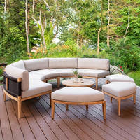 New Style Luxus Teak Outdoor Sofa Patio Möbel Seil Sofa bezug Wohnzimmer Massivholz Stuhl