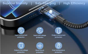 3A USB C USB C sạc cáp 3ft 6ft 60W nhanh nylon bện Loại C sạc cáp cho iPhone 16 15 Pro Max Hộp gói bao gồm - Product Image 3