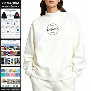 Sweat-shirts à col montant personnalisés en gros – Vente chaude – Qualité supérieure – Pulls amples en molleton doux de coton et polyester pour femme - Product Image 1