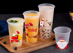 Vasos Desechables de PP de Grado Alimenticio de 700 ml y 500 ml, de Pared Simple, Transparentes, Personalizados con Marca, de 90 mm de Diámetro, para Té con Leche y Boba - Product Image 3