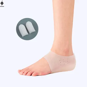 Customized Silicone Gel Foot Care Heel Sock Heighten Protector Heel Cups for Heel Pains