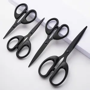 Fabric cutting scissors Office Series Scissors Stainless Steel Black Embroidery Scissors Multipurpose Sharp Sewing Craft Shears