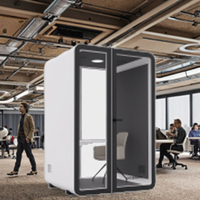 Cabines de travail UNIBOOTH durables, multifonctionnelles, insonorisées, pour le bureau, l'école, la maison, le parc, design moderne, mobiles, pour la confidentialité et les réunions