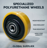 Roue de stabilisation longue durée de vie 125x50/54-25 mm pour chariot élévateur électrique/transpalette, référence 807270, pneu de support en polyuréthane PU