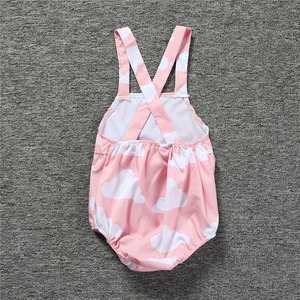 Tutina in Cotone per Neonata, Senza Maniche, con Stampa a Nuvole, <span class=keywords><strong>Abbigliamento</strong></span> Estivo Casual per Neonati, Vendita all'Ingrosso - Product Image 6