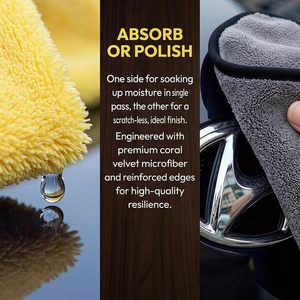Customized Quick-Dry Microfiber Car Wash Towel Soft Dual Sides Woven Square Multi-Color Plush for Home Use - Product Image 4