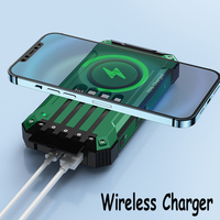 Chargeur Haute Capacité 20000mAh Étanche, Batterie Externe Solaire, Power Bank Solaire pour Téléphone Mobile