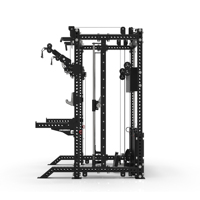 CROSSSMAX Máquina de Entrenamiento Funcional Comercial, Máquina Smith, Polea Superior 1:1 y 2:1, Remo Bajo, Todo en Uno, Crossover de Cables, Gimnasio en Casa