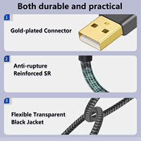 USB-Verlängerung kabel 5M USB 2.0 Geben Sie einen Stecker-Buchse-Verlängerung kabel adapter ein, der mit dem Druckertastatur-Maus-Flash-Laufwerk kompatibel ist.