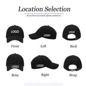 Casquettes de baseball en coton délavé vintage, casquettes personnalisées avec logo, casquettes ajustables pour hommes et femmes - Product Image 5