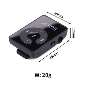 Lecteur MP3 miniature personnalisé en métal avec clip, carte TF, USB 2.0, léger (12g), batterie 4H, appareil de musique - Product Image 3