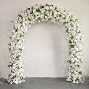 Arche de fleurs blanches pour mariage, arche de fleurs artificielles, arche de mariage, décoration florale fraîche - Product Image 6