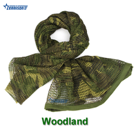 Écharpe tactique à grande grille en bois de conception unique Activités de plein air Filet en maille tactique Filet de camouflage Écharpe de camouflage pour Wargame