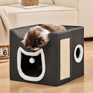 Multifunktion ales Katzen haus mit kratzen dem Katzen spielzeug Post Plüsch bett & hängendes Spielzeug Indoor Pet Möbel für Katzen - Product Image 5