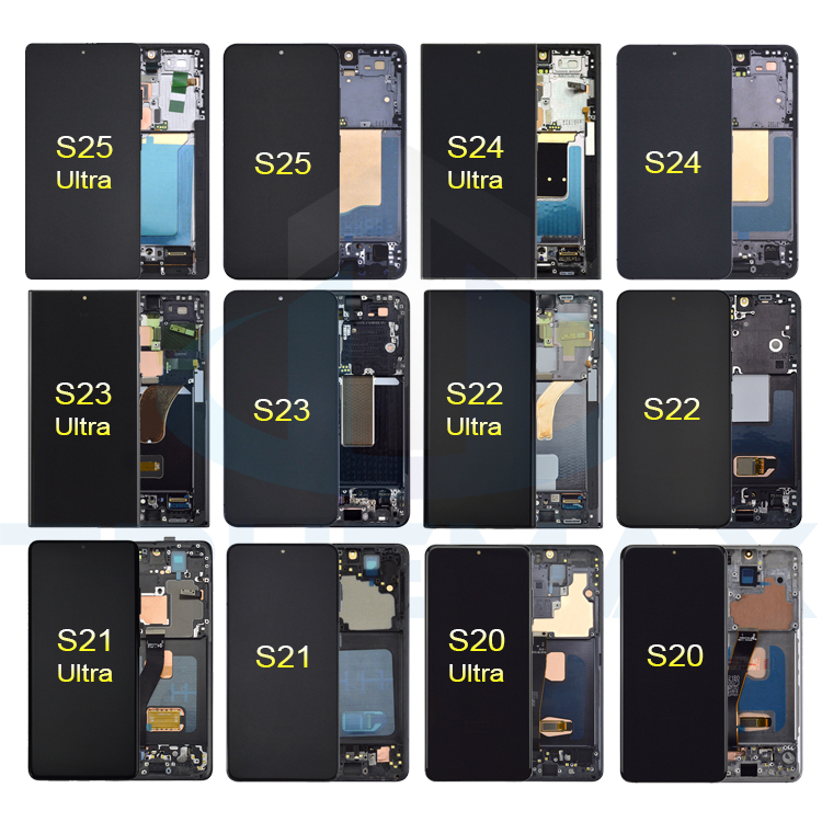 Pantalla de for samsung galaxy s10 s20 s21 s22 s23 s24 <strong>plus</strong> s25 ultra edge <strong>screen</strong> <strong>replacement</strong> oled lcd display with frame