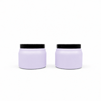Pot cosmétique de luxe 200 ml en PEHD avec couvercle noir pour crème corporelle, emballage haut de gamme pour soins de la peau sous marque privée