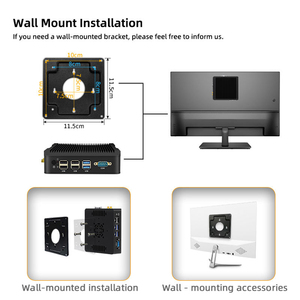 Mini PC industriel sans ventilateur Windows 11, processeur Intel N5095, mini PC <span class=keywords><strong>NUC</strong></span>, USB3.0*4, PC industriel embarqué sans ventilateur - Product Image 5