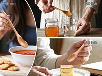 Kleiner Servierlöffel aus Akazienholz mit Spiegelpolitur, umweltfreundlich und langlebig, für Babypartys, anpassbare Größe und Logo