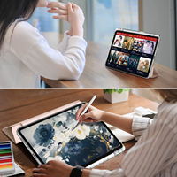 Vente en gros étui pour tablette Portatil pour iPad Pro 11 pouces M5 2025 6e génération étui à trois volets en cristal transparent