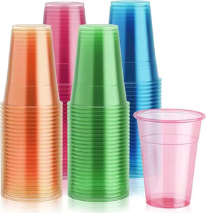 Fábrica al por mayor 16 oz Vasos de plástico Neón Brillante Vasos de fiesta de plástico Colores de neón surtidos para fiestas Carnavales y cualquier evento - Product Image 6