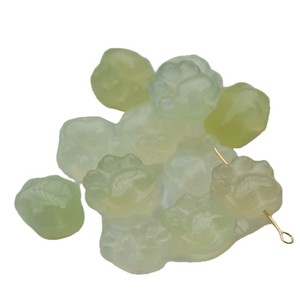 Breloques en jade en forme de patte de chat, sculptées à la main, pour la fabrication de bijoux, accessoire cadeau - Product Image 5