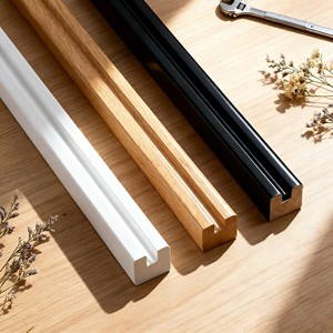 Barandilla de Escalera de Vidrio, Pasamanos de <span class=keywords><strong>Madera</strong></span> Maciza, Pasamanos de Vidrio Laminado para Interiores, Pasamanos de Escalera Simple Blanco - Product Image 2