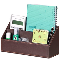 Armoire de rangement en cuir pour dossiers - Boîte de rangement de bureau élégante et créative pour étudiants, étagère, organisateur de bureau en métal, grande capacité