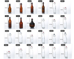 250ml bia và rượu mạnh rượu/nước trái cây chai thủy tinh với nút chai Stopper - Product Image 3