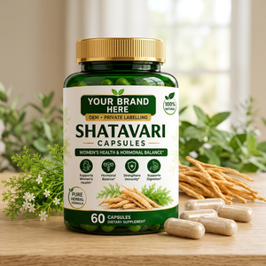 Cápsulas de Shatavari, 60 Cápsulas Vegetales, Suplemento Herbal Natural, Apoyo Inmunológico para Mujeres, Equilibrio Hormonal, Antioxidante, Digestivo y para la Piel - Product Image 1