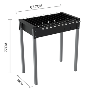 Parrilla Portátil <span class=keywords><strong>para</strong></span> Barbacoa con Control Remoto, Parrilla <span class=keywords><strong>para</strong></span> Exteriores con Brochetas de Acero Inoxidable <span class=keywords><strong>para</strong></span> 3-5 Personas - Product Image 5