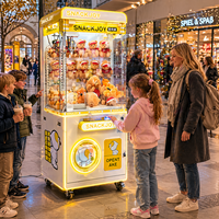Machine à griffes professionnelle pour salles d'arcade, à monnayeur avec lecteur de carte, idéale pour les centres commerciaux à fort trafic et les salles de jeux intérieures