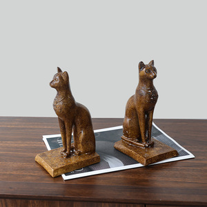 American Retro <strong>Egyptian</strong> Cat Bookcase Resin Crafts <strong>Home</strong> <strong>Decoration</strong> for Living Room TV Cabinet Wine Cabinet Ornaments - Product Image 2