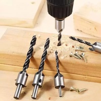 Jeu de forets à chanfrein en bois alésoir de menuiserie contre-alésage coupe-trou pilote perceuse à trou de vis ensemble de forets à fraiser réglables
