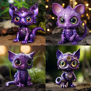 Figurine de monstre fantastique en résine, mini-jouet de collection, thème animal dinosaure, décoration - Product Image 4