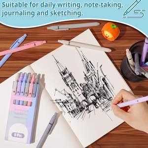 Morandi ปากกาสีแบบกดย้อนยุคปากกาสีกลางแบบข้ามพรมแดนปากกาแปรงสำหรับนักเรียนออฟฟิศยอดนิยม - Product Image 4