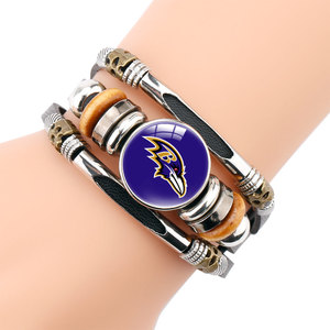 Bracelet en cuir personnalisable avec badge <span class=keywords><strong>de</strong></span> club <span class=keywords><strong>de</strong></span> baseball, accessoires en alliage <span class=keywords><strong>pour</strong></span> les cadeaux d'événements sportifs - Product Image 5