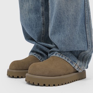 รองเท้าโลฟเฟอร์หนังทรงหุ้มข้อสำหรับผู้ชาย พร้อมฉนวนกันความร้อนเพิ่มความอบอุ่น รองเท้าบูทหิมะทันสมัยสวมใส่สบาย - Product Image 2