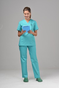 New Arrival Unisex 3XL Euro Size Woven Polyester/Cotton Nurse <strong>Scrubs</strong> Sets Custom Logo Hospital Summer <strong>Apparel</strong> Clinic Laboratory - Product Image 5