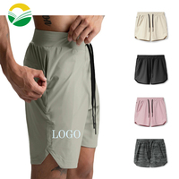 Herren Joggen nicht einfach beim Laufen Gym Shorts fallen Fitness Wear Quick Dry Casual Sports Shorts mit Reiß verschluss taschen