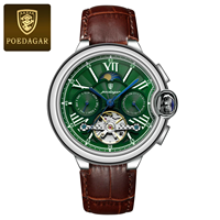 P1413 arloji Stainless Steel pria, jam tangan olahraga tahan air bercahaya dan tahan air