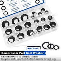 Kit universal de juntas y retenes para compresor de aire acondicionado, juego de juntas de reparación de sistemas de aire acondicionado, sellos de goma y metal en caja surtida