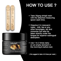 OEM ODM Marque Privée Résine de Shilajit Dorée Équilibre Naturel de la Santé Complément Alimentaire Shilajit Naturel de l'Himalaya Produits Purs