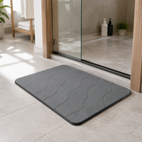 Tapis de bain en terre de diatomée ultra absorbant FIGOO - Séchage rapide, facile à nettoyer, idéal pour la douche, la baignoire et la zone de l'évier