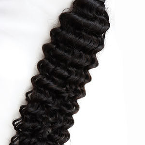 10A级深波彩混纺柬埔寨印度寺庙弹力貂皮角质层对齐人发生束批发价 - Product Image 5