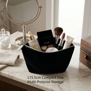 Bolsa <span class=keywords><strong>de</strong></span> Regalo <span class=keywords><strong>de</strong></span> Terciopelo con Logotipo Personalizado, MOQ Bajo, para Damas <span class=keywords><strong>de</strong></span> Honor, Bolsa <span class=keywords><strong>de</strong></span> Maquillaje, Estuche Cosmético, Organizador <span class=keywords><strong>de</strong></span> Artículos <span class=keywords><strong>de</strong></span> Aseo - Product Image 2