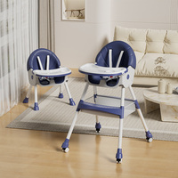 Chaise haute multifonctionnelle pour bébé, personnalisable en usine, convertible en chaise de repas pour enfant, avec plateau amovible, pliable, siège bébé et chaise de table d'étude